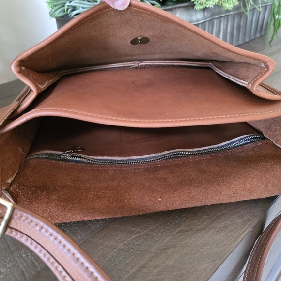 Vintage Coach Convertable Clutch Crossbody-  British Tan- Made In The USA - Picture 5 of 16